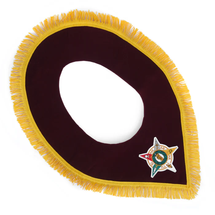 Order of the Amaranth Collar – Maroon Velvet with Yellow Braid & Fringe