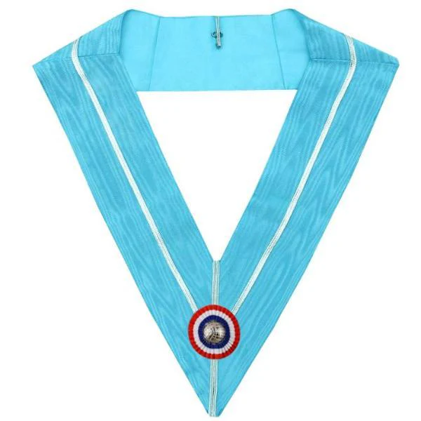 Past Master Emulation Rite English Regulation Collar - Turquoise Moire