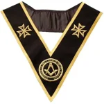Grand Officers Malta Regulation Collar - Black Moire Ribbon