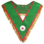 Scottish Master of St. Andrew Collar - Green Scarlet Velvet Gold Fringe