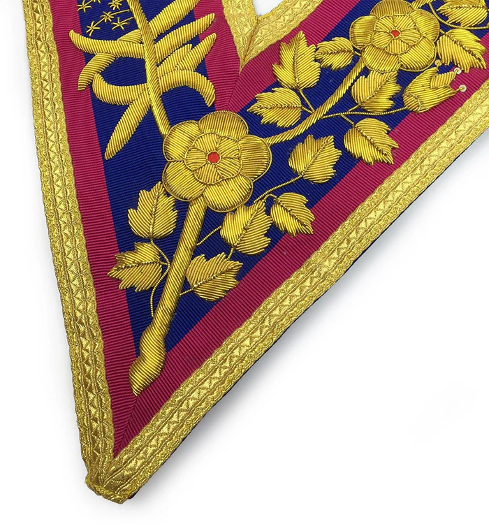 Grand Officers Mark Collar – Pink & Blue with Gold Bullion