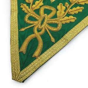 Grand Council Allied Masonic Degrees Collar - Green Moire with Gold Bullion