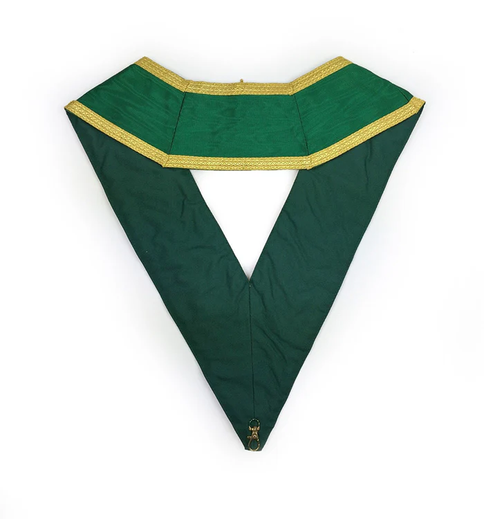 Grand Council Allied Masonic Degrees Collar – Green Moire with Gold Bullion