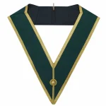 Grand Council Allied Masonic Degrees Collar - Green Gold Braid