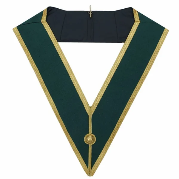 Grand Council Allied Masonic Degrees Collar - Green with Gold Braid