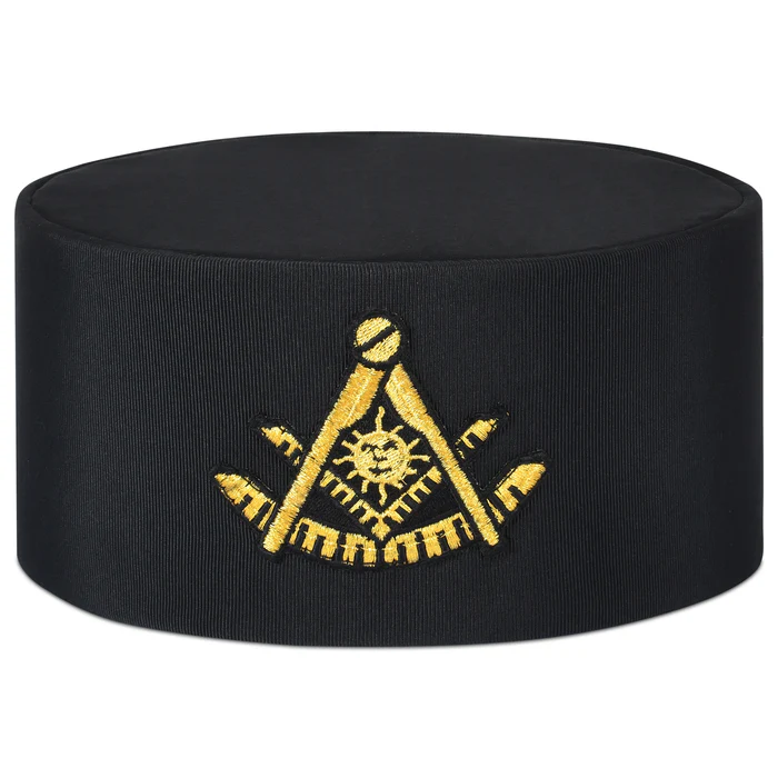 Past Master Blue Lodge California Regulation Crown Cap – Black & Gold