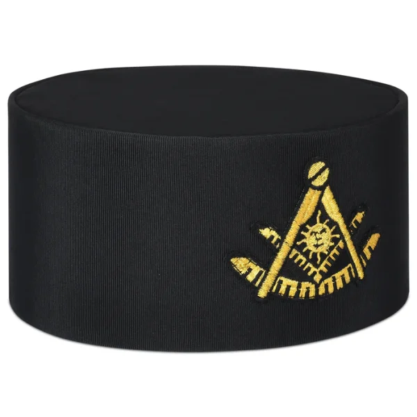 Past Master Blue Lodge California Regulation Crown Cap - Black & Gold