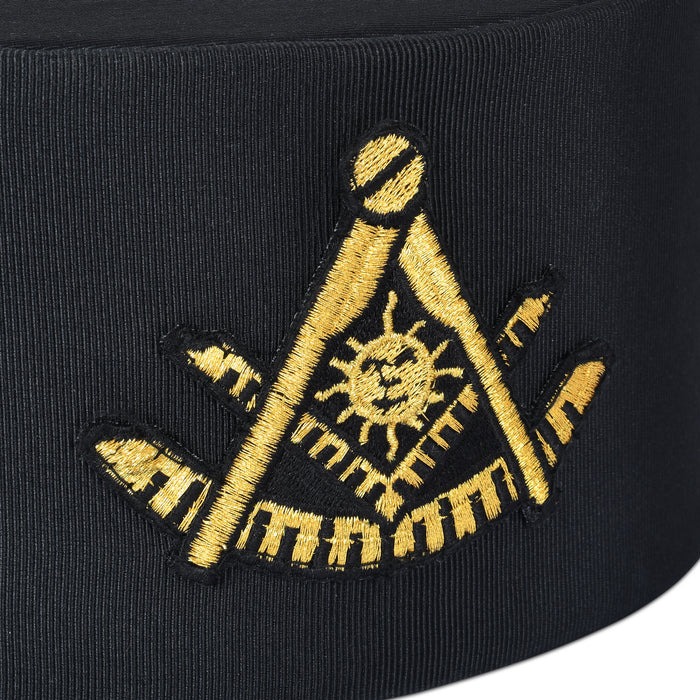 Past Master Blue Lodge California Regulation Crown Cap – Black & Gold