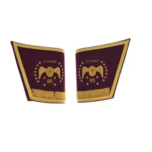 95th Degree Memphis Misraim French Regulation Regalia Set - Maroon Hand Embroidery