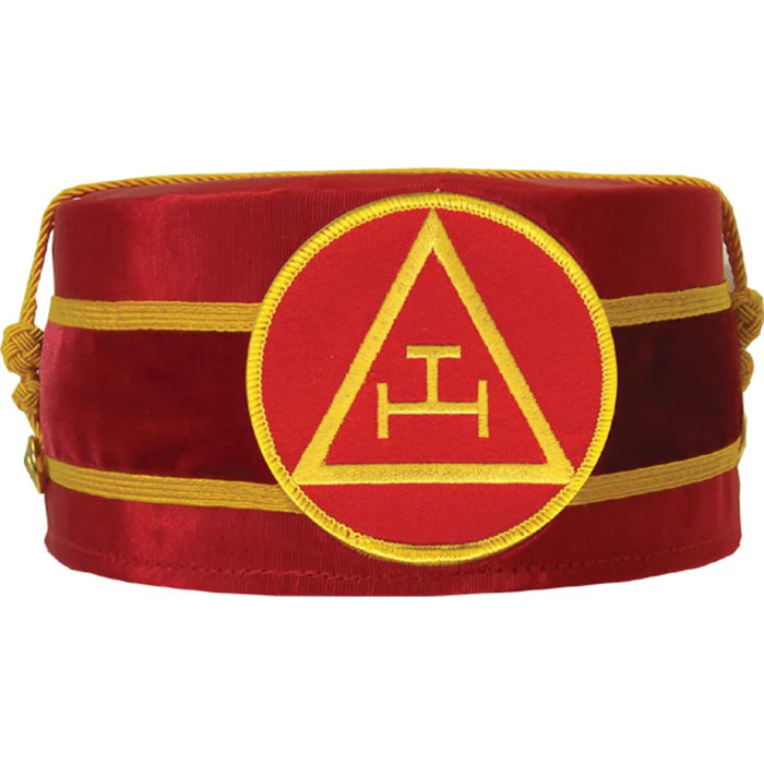 Royal Arch Chapter Crown Cap – Red Triple Tau Insignia