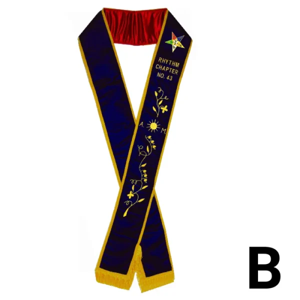 Associate Matron OES Sash - Purple Velvet 2 Associate Matron OES Sash - Purple Velvet