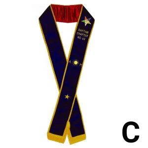Associate Matron OES Sash - Purple Velvet 7 Associate Matron OES Sash - Purple Velvet