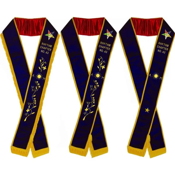 Associate Matron OES Sash - Purple Velvet Associate Matron OES Sash - Purple Velvet