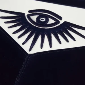 Blue Lodge Apron - Black Hand Embroidery