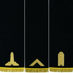 Blue Lodge Officers Pedestal Covers - Hand Embroidered Set Of Three