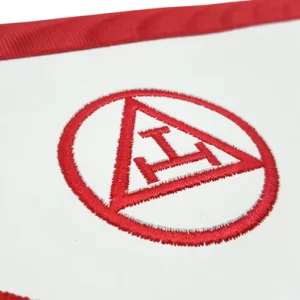 Tyler Royal Arch Chapter Officer Apron - Red Machine Embroidery 6 Captain of Host Royal Arch Chapter Officer Apron - Red Machine Embroidery