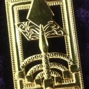 Council Chain Collar - Gold Plated on Blue Velvet