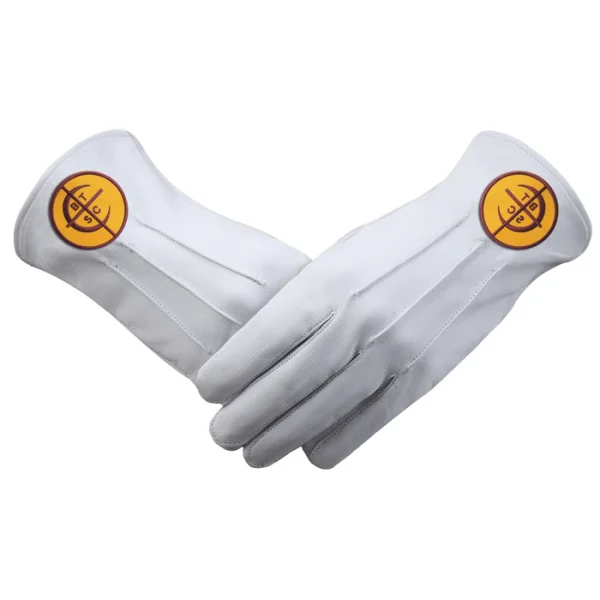 Council Of Crusaders Pha Gloves - Leather With Machine Embroidery Council Of Crusaders Pha Gloves - Leather With Machine Embroidery