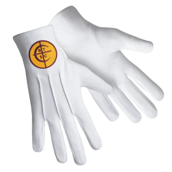 Council Of Crusaders Pha Gloves - Pure Cotton With Machine Embroidery 1 Council Of Crusaders Pha Gloves - Pure Cotton With Machine Embroidery