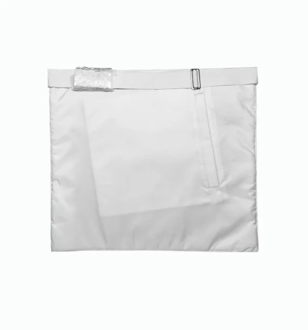 Entered Apprentice Blue Lodge Apron - All White Moire 1 Entered Apprentice Blue Lodge Apron - All White Moire