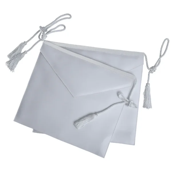Entered Apprentice Blue Lodge Apron - White With Tassels 2 Entered Apprentice Blue Lodge Apron - White With Tassels