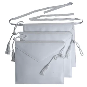 Entered Apprentice Blue Lodge Apron - White With Tassels 8 Entered Apprentice Blue Lodge Apron - White With Tassels