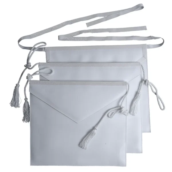 Entered Apprentice Blue Lodge Apron - White With Tassels 3 Entered Apprentice Blue Lodge Apron - White With Tassels