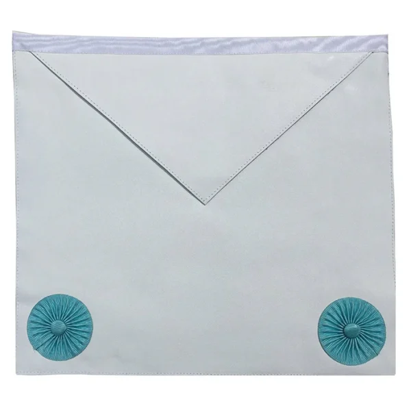 Fellowcraft Blue Lodge Apron - White with Rosettes Fellowcraft Blue Lodge Apron - White with Rosettes