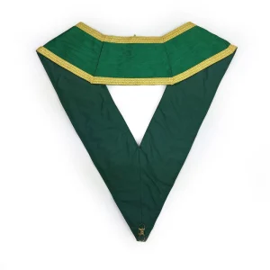 Grand Council Allied Masonic Degrees Collar - Green Moire with Gold Bullion
