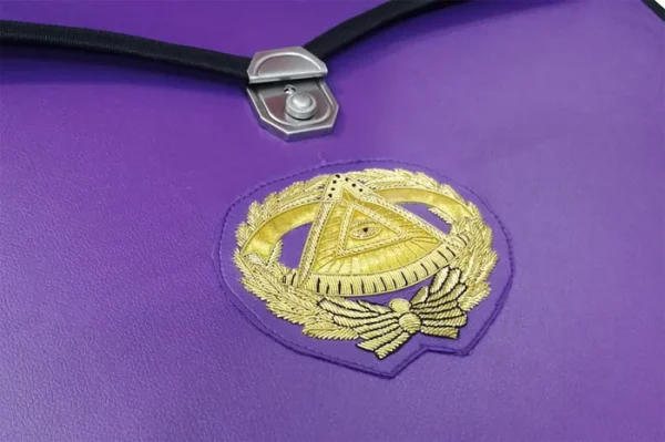 Grand Master Blue Lodge Apron Case - Purple Leather MM, WM & Provincial 1 Grand Master Blue Lodge Apron Case - Purple Leather MM, WM & Provincial