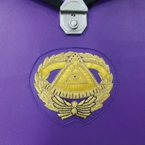 Grand Master Blue Lodge Apron Case - Purple Leather MM, WM & Provincial 9 Grand Master Blue Lodge Apron Case - Purple Leather MM, WM & Provincial