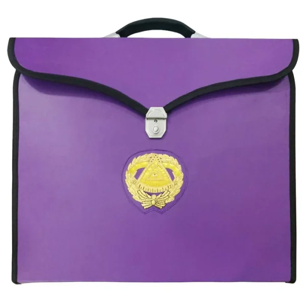 Grand Master Blue Lodge Apron Case - Purple Leather MM, WM & Provincial Grand Master Blue Lodge Apron Case - Purple Leather MM, WM & Provincial