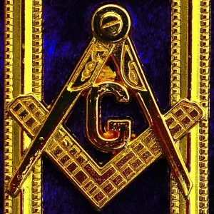 Grand Officers Blue Lodge Chain Collar - Gold Plated with Rhinestones