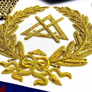 Grand Officers English Royal Arch Apron - Red & Blue