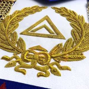 Grand Officers English Royal Arch Apron - Red & Blue
