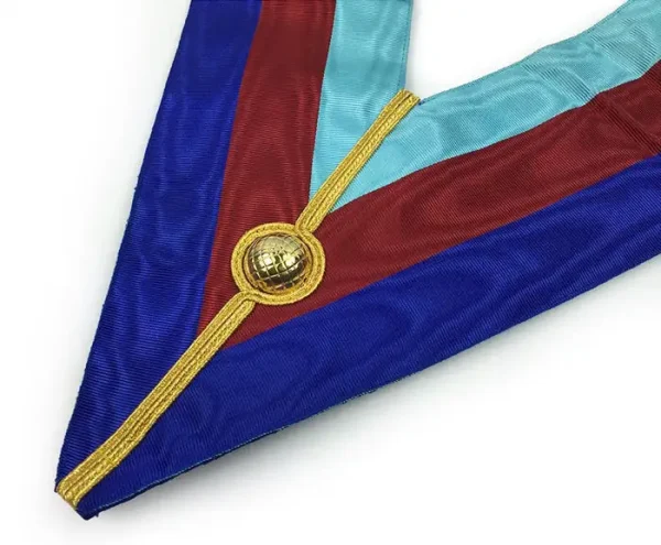 Grand Officers Royal Arch Chapter Collar - Three Colour Moire 1 Grand Officers Royal Arch Chapter Collar - Three Colour Moire