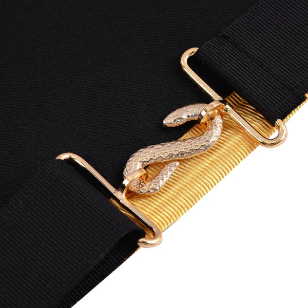 Grand Tiler of Solomon Allied Masonic Degrees Apron - Hand Embroidery Gold Bullion 3 Grand Tiler of Solomon Allied Masonic Degrees Apron - Hand Embroidery Gold Bullion