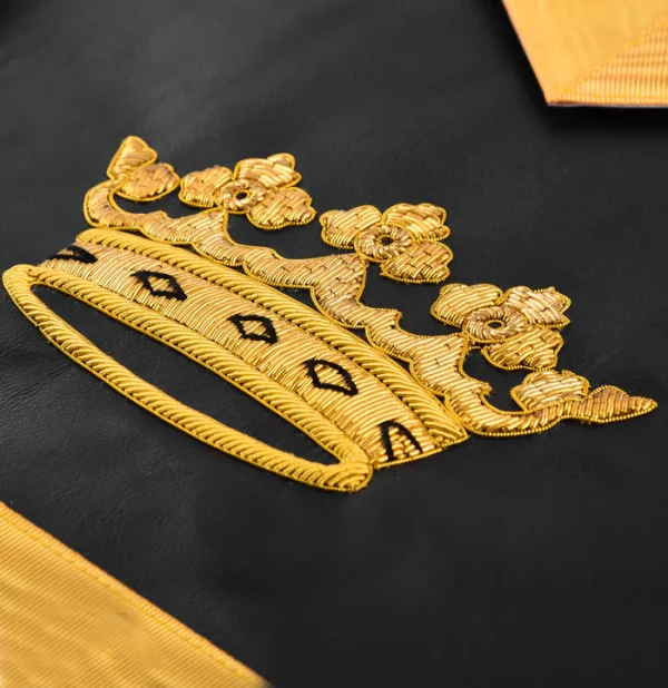 Grand Tiler of Solomon Allied Masonic Degrees Apron - Hand Embroidery Gold Bullion 5 Grand Tiler of Solomon Allied Masonic Degrees Apron - Hand Embroidery Gold Bullion
