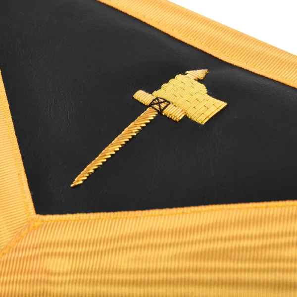 Grand Tiler of Solomon Allied Masonic Degrees Apron - Hand Embroidery Gold Bullion 6 Grand Tiler of Solomon Allied Masonic Degrees Apron - Hand Embroidery Gold Bullion