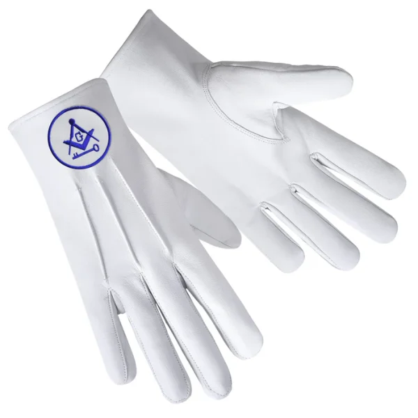 International Masons Gloves - Leather With Square And Compass G & Key 1 International Masons Gloves - Leather With Square And Compass G & Key