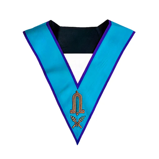 Junior Warden Memphis Misraim French Regulation Officer Collar - Hand Embroidery Junior Warden Memphis Misraim French Regulation Officer Collar - Hand Embroidery