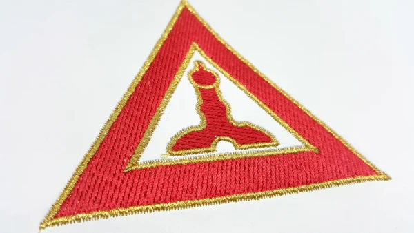King Royal Arch Chapter Officer Apron - Red Machine Embroidery 1 King Royal Arch Chapter Officer Apron - Red Machine Embroidery