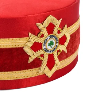 Knight Commander of the Court of Honour Scottish Rite Crown Cap - Red with Gold Bullion 6 Knight Commander of the Court of Honour Scottish Rite Crown Cap - Red with Gold Bullion