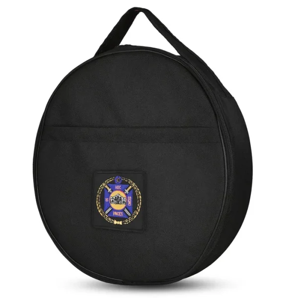 KNIGHTS TEMPLAR COMMANDERY FATIGUE CAP CASE - BLACK PATCH WITH PURPLE & GOLD EMBLEM 1 Knights Templar Commandery Fatigue Cap Case - Black Patch with Purple & Gold Emblem