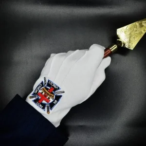 Knights Templar Commandery Gloves - IN HOC SIGNO VINCES 5 Knights Templar Commandery Gloves - IN HOC SIGNO VINCES Front