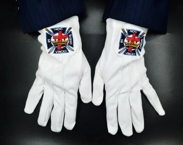 Knights Templar Commandery Gloves - IN HOC SIGNO VINCES Knights Templar Commandery Gloves - IN HOC SIGNO VINCES
