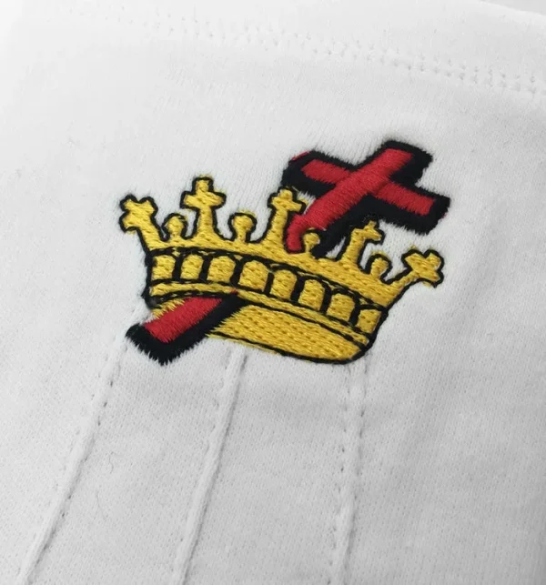 Knights Templar Commandery Gloves - White Cotton Machine Embroidered Logo 1 Knights Templar Commandery Gloves - White Cotton Machine Embroidered Logo Logo