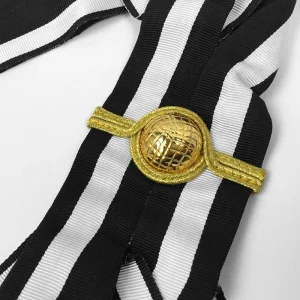 Knights Templar English Regulation Sash - Black and White Moire 4 Knights Templar English Regulation Sash - Black and White Moire