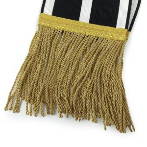 Knights Templar English Regulation Sash - Black and White Moire 5 Knights Templar English Regulation Sash - Black and White Moire