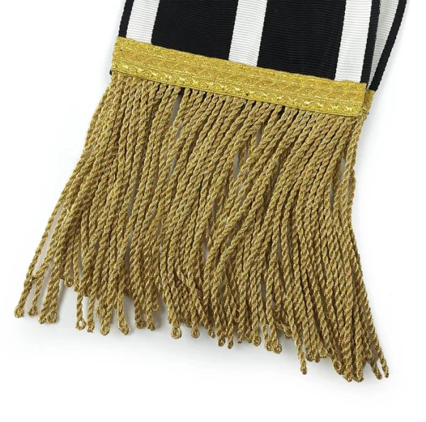 Knights Templar English Regulation Sash - Black and White Moire 2 Knights Templar English Regulation Sash - Black and White Moire